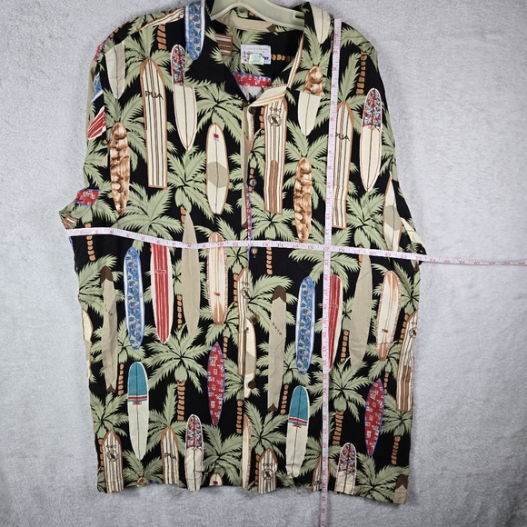 Reyn Spooner Hawaiian Shirt Mens Size XL Aloha Button Up Short Sleeve Surfboard - Picture 5 of 8